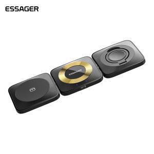 ESSAGER 웨이브 마그네틱 3in1 무선 충전기 화이트/블랙