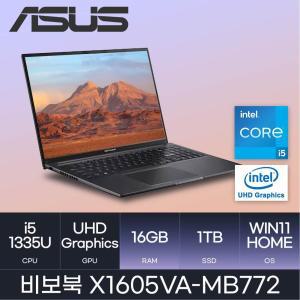 HMC+ ASUS 비보북 X1605VA-MB772 Win11 (i5-1335U/D4 16GB/1TB) 마우스+ 사무용/매장용