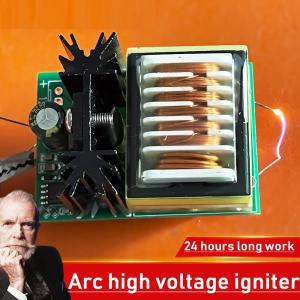 DC 7V-15V ~ 15KV 펄스 아크 발생기 고주파 점화 장치 고전압 모듈 보라색 고온 아크 부스터 코일 12V