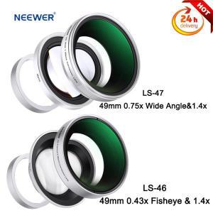 NEEWER 매크로 추가 렌즈, 후지필름 X00 시리즈 카메라용, LS-46 49mm, 0.43x 어안, .4x /LS-47 49mm, 0.75