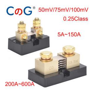 CG 0.25 미국형 황동 전류 마운트 DC 션트 저항, 베이스가 있는 FL-15 5A 10A 20A 50A 75A 100A 300A 500A 600A 50mV 75mV 100mV