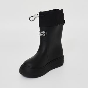 [롯데백화점]리끌로우 레인부츠 RE-RAIN SHIRRING BOOTS BLACK