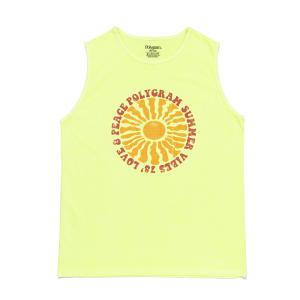 LOVE N PEACE PIGMENT DYED SLEEVELESS (LIME)