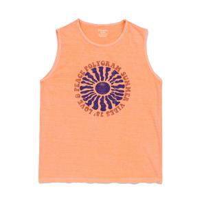 LOVE N PEACE PIGMENT DYED SLEEVELESS (ORANGE)