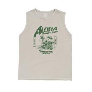 ALOHA PIGMENT DYED SLEEVELESS (STONE BEIGE)