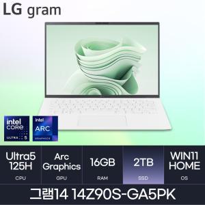 LG전자 14인치 2024 그램 14Z90S-GA5PK (W11/D5-16GB/2TB) HMC