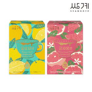 [내일도착] 쌍계명차 달콤상큼 꿀유자청 300g (10포), 1개+꿀자몽청 300g(10포), 1개