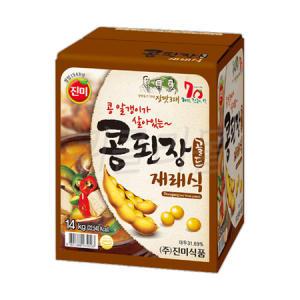 진미 재래식 콩된장 골드 14kg 업소용 대용량