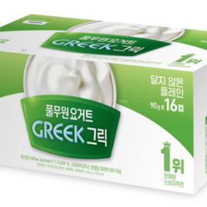 풀무원 다논 그릭요거트 플레인 16입(1,440g) (냉장)