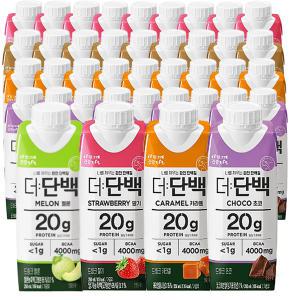 빙그레 더단백 드링크 5종 250ml x18개/초코 커피 딸기 카라멜 멜론 단백질 음료