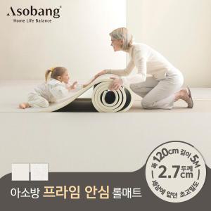 [아소방] (5M 규격형) 층간소음 PVC 프라임 안심 롤매트 27T 120x500x2.7cm