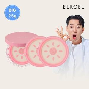 [엘로엘][빅] 엘로엘 피치 핑크 톤업 팡팡 빅 선쿠션 25g 본품1+리필2_ELROEL