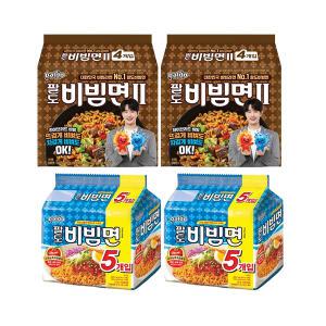 팔도 인기라면 ( 비빔면Ⅱ, 130g,  4입, 2개 + 비빔면, 130g, 5입, 2개  )