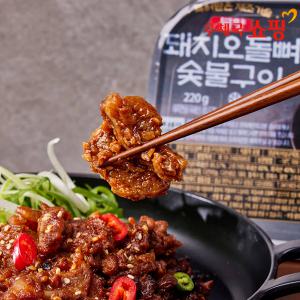 [우체국쇼핑]무료배송 5팩×220g 특허받은 약선푸드 불향 돼지오돌뼈 숯불구이 매운맛 순한맛(10인분)