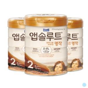 매일 앱솔루트 명작 2FL 아기 분유 2단계 800g X3캔