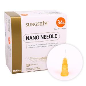 성심 나노니들 Nano Needle 34G 8mm 1박스 100개입