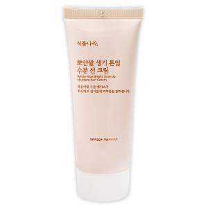 식물나라 뽀얀쌀 생기 톤업 수분 선크림 썬크림 100ml 1개