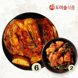 도미솔 박미희 사랑채 포기김치 6kg + 총각김치 2kg (2종, 총8kg)