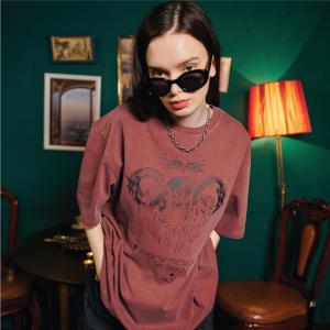 Distorted pigment TEE dusty pink