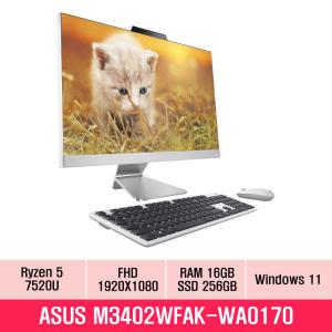 ASUS 올인원PC M3402WFAK-WA0170 멘도시노R5 램16G NVMe256G WIN11 일체형PC 컴퓨터 추천 EU