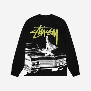 [정품] 스투시 비트 크레이지 롱슬리브 티셔츠 블랙 Stussy Beat Crazy LS T-Shirt Black 런닝 배드민턴 테