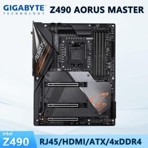 중고 메인보드 GIGABYTE 마더보드 Z490 AORUS 마스터 칩셋 10 번째 11 코어 CPU용 LG 호환A 1200 소켓 ATX