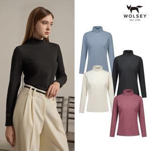 [Wolsey] 울시 24FW 최신상! DUEX TEX 양면기모 하이넥 셔츠 4종, 여성