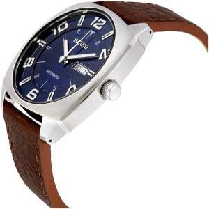 남성패션 시계 세이코 SEIKO Recraft Automatic Blue Dial Brown Leather Men Watch Item No. SNKN37 재편