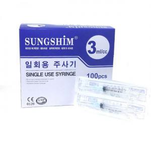 성심 일회용주사기 3cc23G 25mm 100개 실린지 주사기