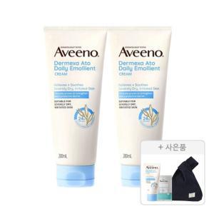 아비노 NEW 더멕사 아토 데일리 에몰리언트 바디크림, 200ml, 2개 + 증정(코듀로이 미니백, 1개 + 더멕사 아토 크림, 15ml, 1개 + 오트 젤 모이스처라이저 6ml, 1개)