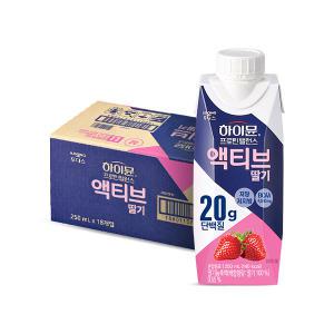 후디스 하이뮨 프로틴 액티브 딸기, 250ml, 18개입, 1개