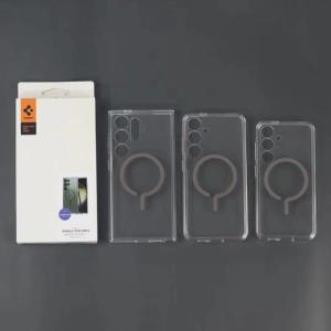 Spigen 울트라 하이브리드 크리스탈 마그네틱 흡입 충전 케이스, 삼성 갤럭시 S24 플러스 시리즈용