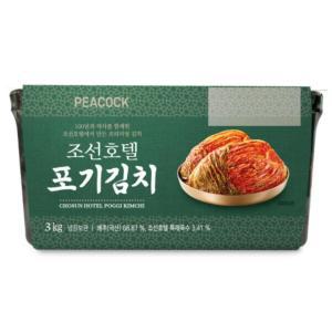 조선호텔 김치 포기김치 3kg | 피코크 | 여행 캠핑 탕비실 휴게실 직원실 깔끔한 매운맛