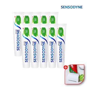 센소다인 시린이 불소 1426ppm 고불소 치석 제거 후레쉬 치약 10개+치약짜개