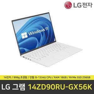 LG 그램 14ZD90RU-GX56K 노트북 / 윈도우 11 설치 / RAM 16GB / NVMe SSD 256GB