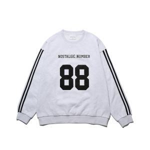 [기모] 88 Appliquer Sweat Shirt Melange Gray