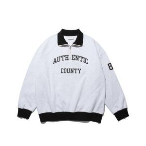 [기모] Authentic Zip-Up Sweat Shirt Melange Gray