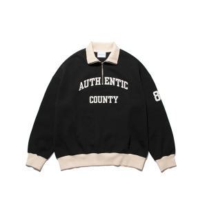 [기모] Authentic Zip-Up Sweat Shirt Black