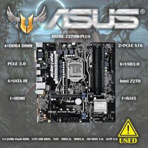 ASUS PRIME Z270M-PLUS 마더보드 1151 DDR4 지원 코어 i7 7700k CPU, 인텔 2 × SATA3 3.0 HDMI