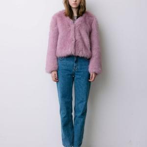 [클루투] Charlotte Fur Jacket_pink