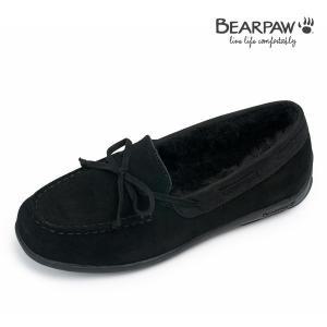 [베어파우](강남점)(BEARPAW)AMIRI  여성 양털 블랙 모카신 K2949001QD-W