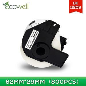 Ecowell 62mm * 열 라벨 호환 Brother DK-11209 흰색 용지 프린터