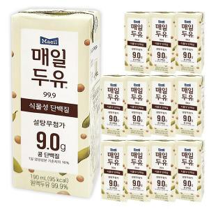 매일두유 99.9% 무설탕 두유 190ml 12개