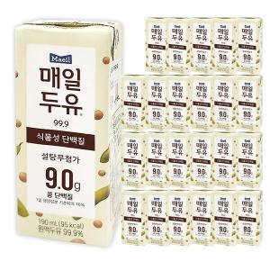 매일두유 99.9% 무설탕 두유 190ml 24개