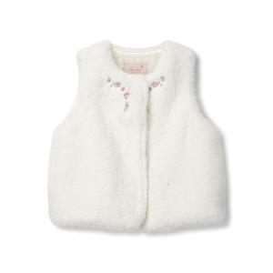 [페리미츠](하남점)자수 FUR VEST_크림 (P2441V058_47)