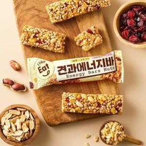 그리팅 [I like Eat] 견과 에너지바 12입 홈파티 학교 학원 유치원 간식 야식 선물 25g