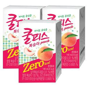 동원 쿨피스 제로 복숭아 140ml x 48팩 (24팩 2박스)