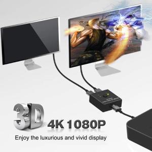 VIKEFON HDMI 호환 스위치 양방향 2.0 분배기 PS4 프로 4/3 TV 박스용 4K 스위처 1x2 2x1 어댑터 2 인 1 출