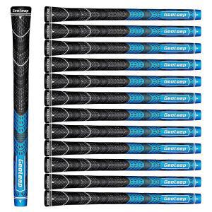 Geoleap Golf Grips 13개 세트 - 코드 고무 컴파운드 소재, 하이브리드 골프 클럽 그립, 전천후 성능(블루,