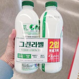 서울우유 그린라벨 우유 1000ml x 2개 아이스박스포장